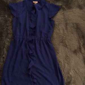 Blue ruffled dress